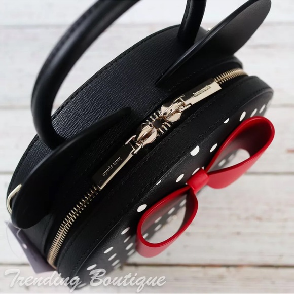 Disney x Kate Spade Minnie Mouse Crossbody Bag in Black Multi - Picture 6 of 10